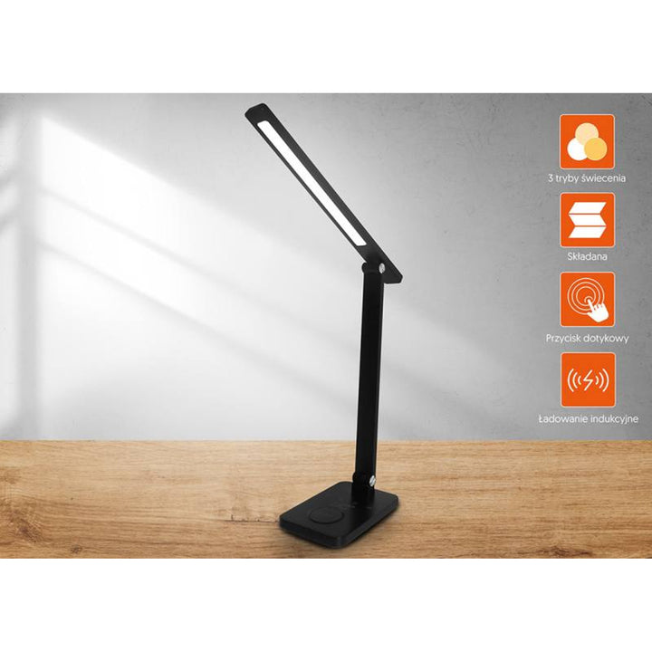 LTC irodai lámpa, LED 10W, három fényhőmérséklet, induktív töltés, érintőképernyő, LXL0099C