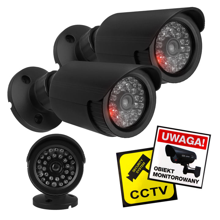 Két darab álkamera, IR LED-ek, fekete, 2xAA tápegység (nem tartozék), ABS, IR1800 BT