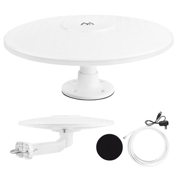 Maclean DVB-T/T2 HEVC omni-direkcionális antenna, aktív, lakókocsi, központi kábelrögzítés, MCTV-104