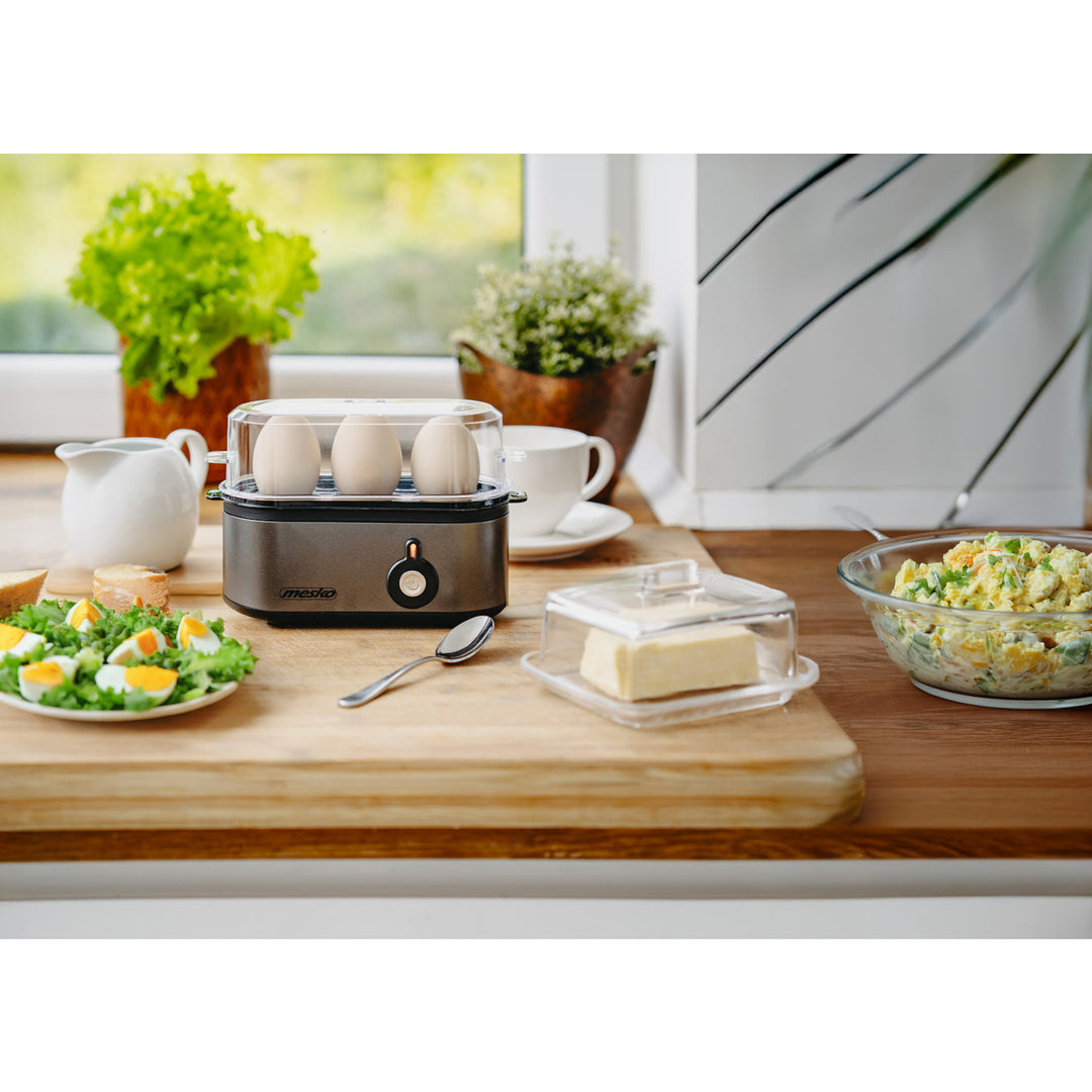 Mesko tojásfőző 3 tojásra, teljesítmény 210W, választható főzési fokozat, jelzőfény, MS 4485