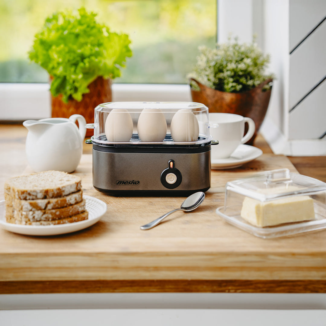 Mesko tojásfőző 3 tojásra, teljesítmény 210W, választható főzési fokozat, jelzőfény, MS 4485