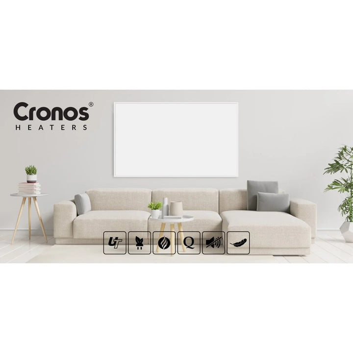 Cronos infravörös fűtőtest, 800W, matt felület, ultra-vékony, Carbon P800