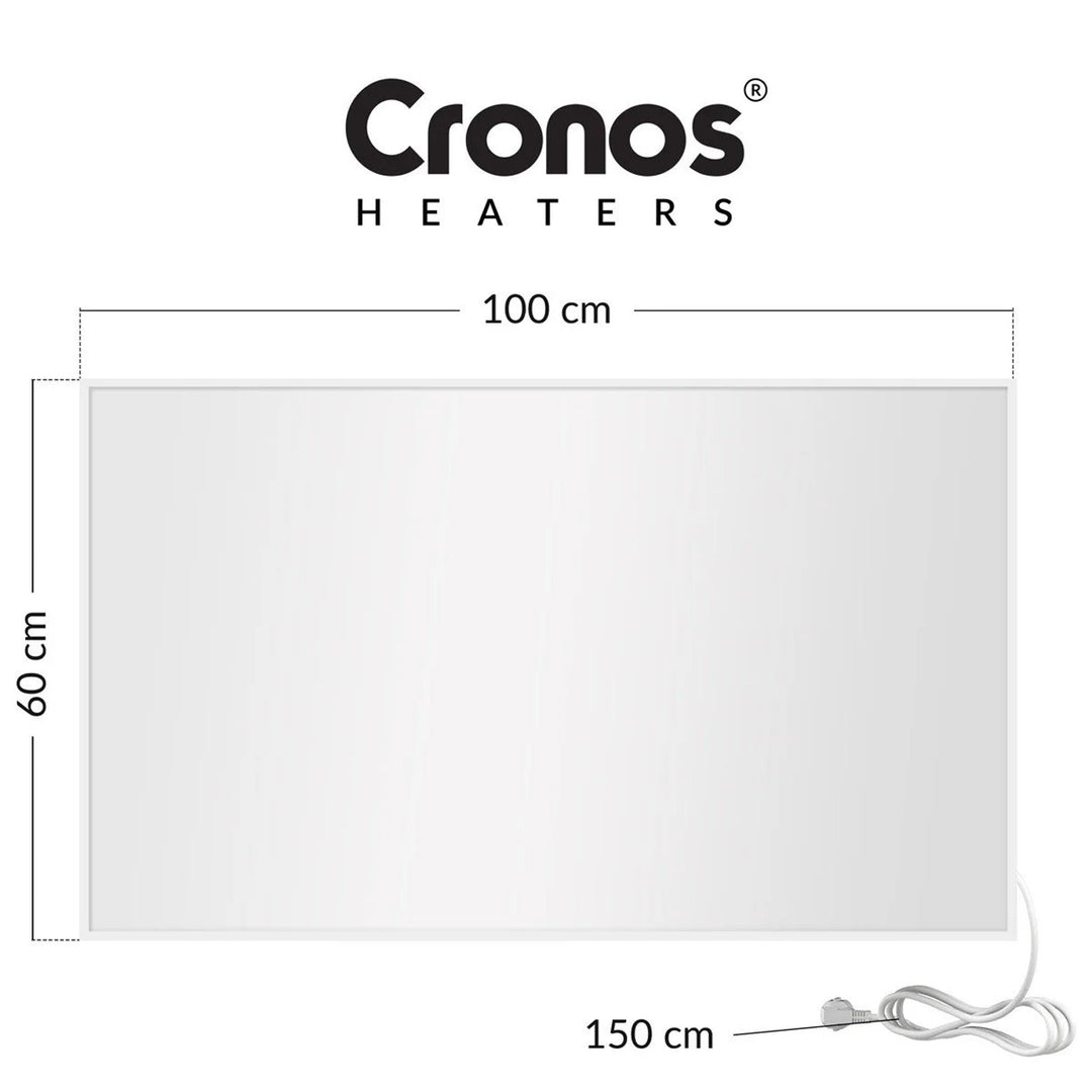 Cronos infravörös fűtőtest, 800W, matt felület, ultra-vékony, Carbon P800