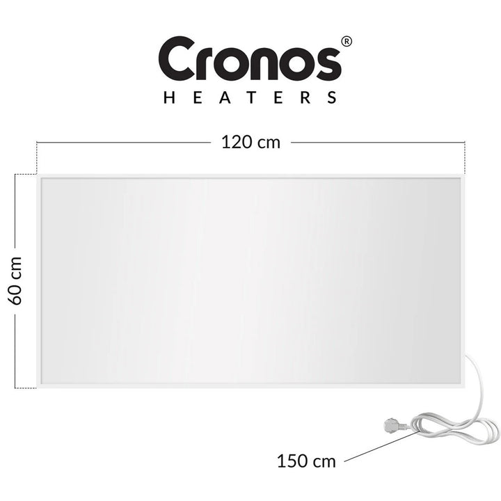 Cronos infravörös fűtőtest, 1000W, matt felület, ultra-vékony, Carbon P1000