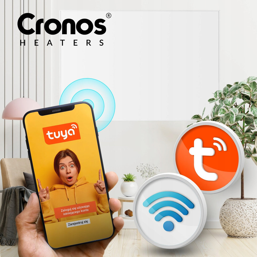 Cronos infravörös fűtőtest, 700W, távirányító, matt felület, ultravékony, gazdaságos fűtés, Graphene PRO CGP-700TWP
