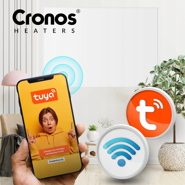 Cronos infravörös fűtőtest, 700W, távirányító, matt felület, ultravékony, gazdaságos fűtés, Graphene PRO CGP-700TWP