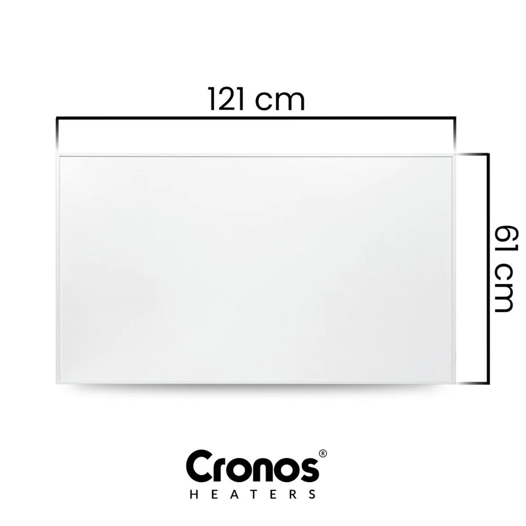 Cronos infravörös fűtőtest, 700W, távirányító, matt felület, ultravékony, gazdaságos fűtés, Graphene PRO CGP-700TWP