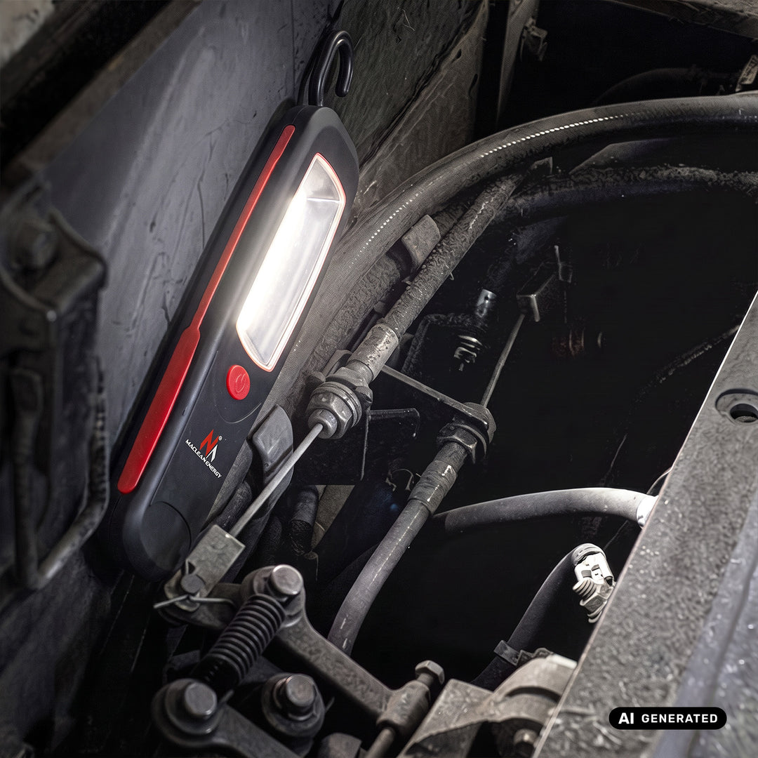 Maclean COB LED műhelylámpa, mágnes, akasztó, 3xAA, MCE03 + 3x Varta Industrial LR6/AA R-06 elem