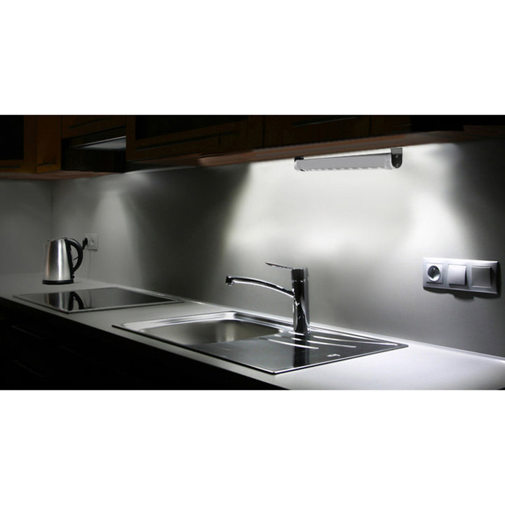 Maclean LED konyhai lámpa, szekrény alatti 9 SMD, elemes, PIR szenzorral be/ki, MCE166 + 3x Varta Industrial LR6/AA R-06 elemekkel