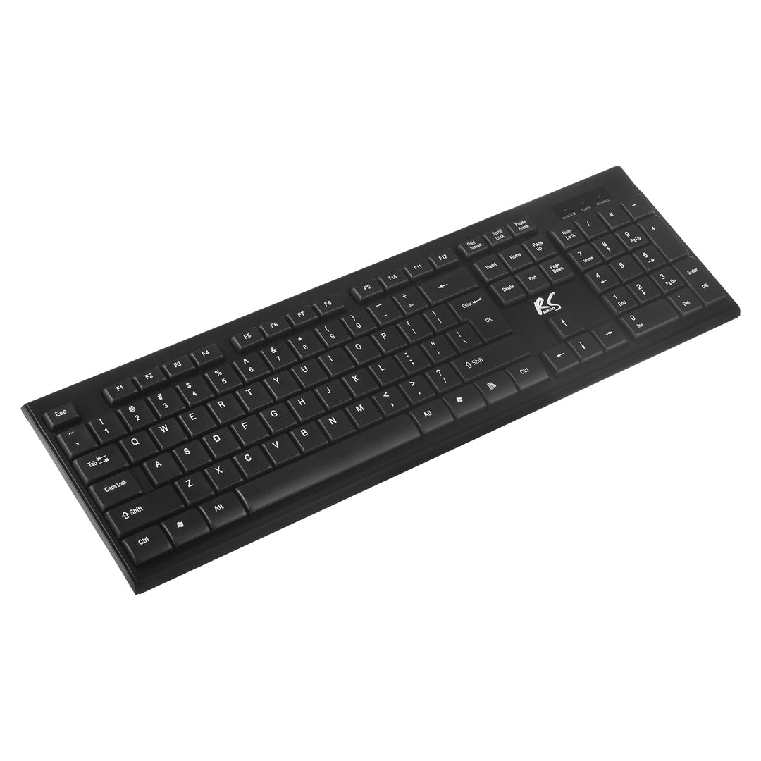 Vezeték nélküli billentyűzet + egér COMBO NanoRS, RS580 + 2x AAA alkáli elem Varta Industrial