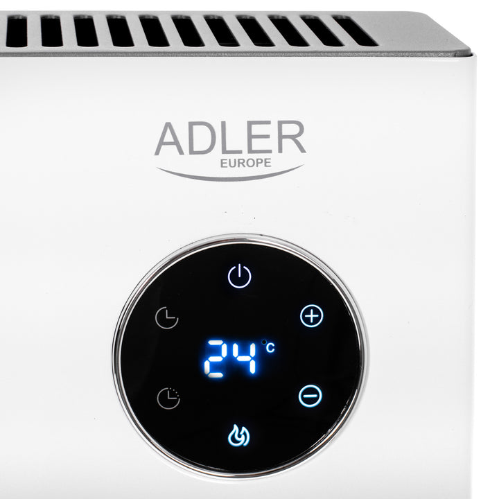 Adler konvektoros fűtőtest, LED kijelző, távirányító, 3 fűtési fokozat, termosztát, max 2000W, AD 7752
