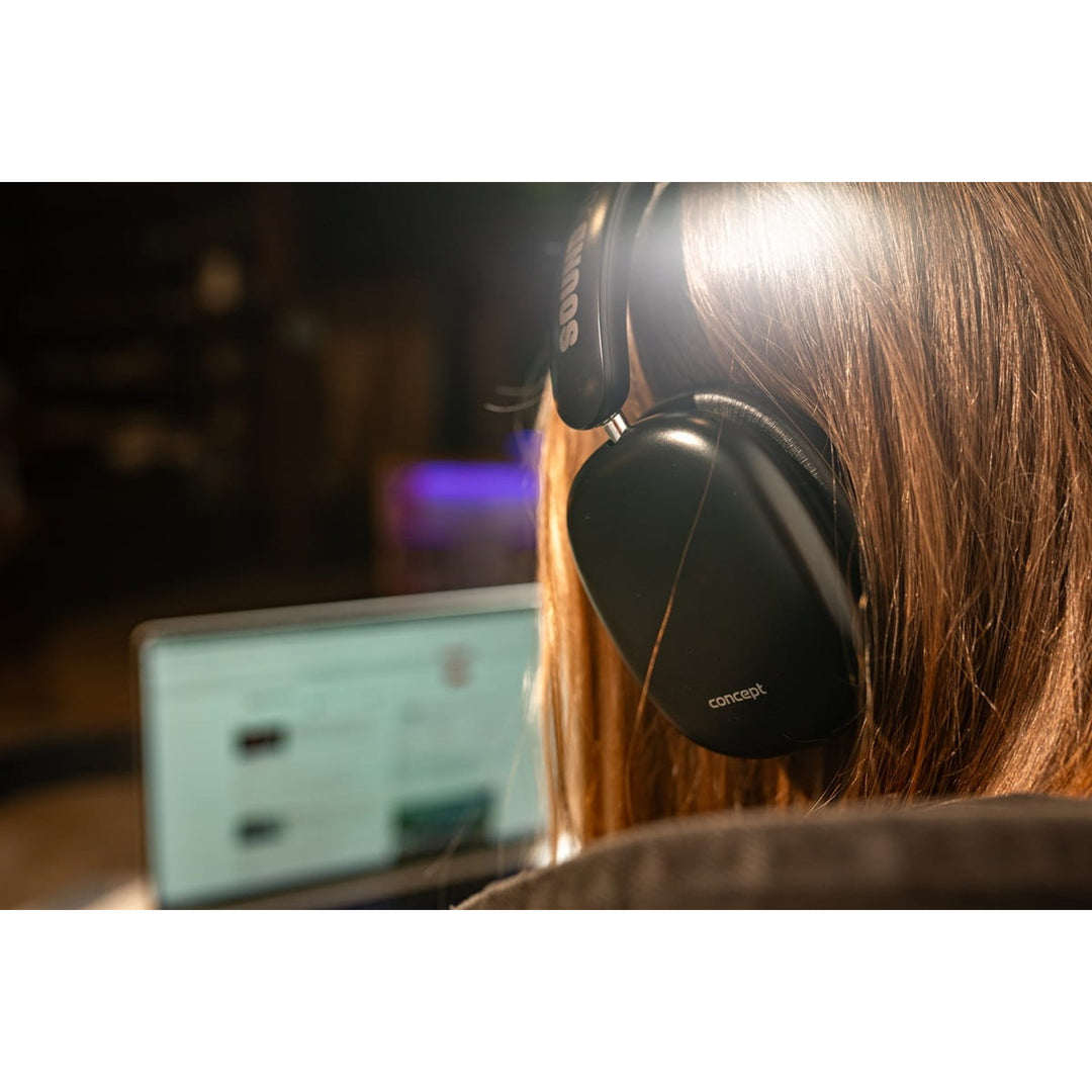 Concept SoundJoy vezeték nélküli fülhallgató, akár 70 óra lejátszási idő, Bluetooth 5.4, gyorstöltés, aktív zajszűrés 33dB-ig, fekete, HS4060