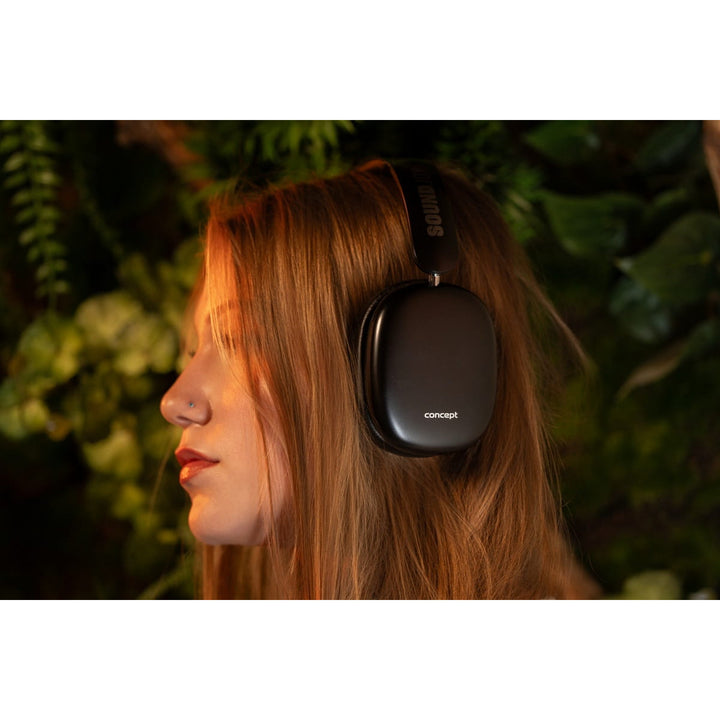 Concept SoundJoy vezeték nélküli fülhallgató, akár 70 óra lejátszási idő, Bluetooth 5.4, gyorstöltés, aktív zajszűrés 33dB-ig, fekete, HS4060
