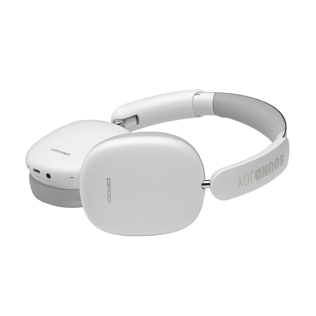 Concept SoundJoy vezeték nélküli fülhallgató, akár 70 óra lejátszási idő, Bluetooth 5.4, gyors töltés, aktív zajszűrés 33dB-ig, fehér, HS4061