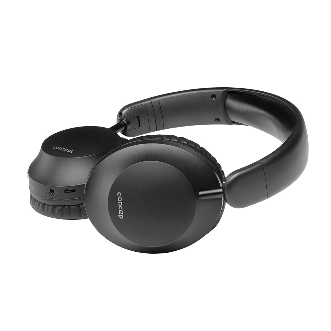 Concept SoundJoy vezeték nélküli fülhallgató, akár 45 óra lejátszási idő, Bluetooth 6.0, gyorstöltés, aktív zajszűrés 18dB-ig, fekete, HS4080