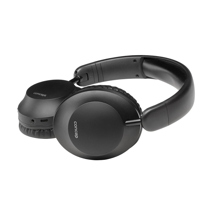 Concept SoundJoy vezeték nélküli fülhallgató, akár 45 óra lejátszási idő, Bluetooth 6.0, gyorstöltés, aktív zajszűrés 18dB-ig, fekete, HS4080