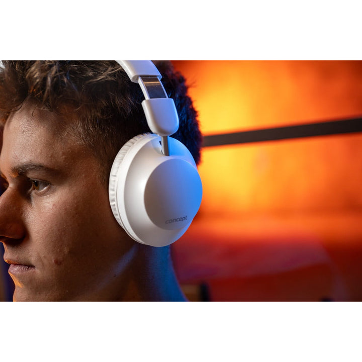 Concept SoundJoy vezeték nélküli fülhallgató, akár 45 óra lejátszási idő, Bluetooth 6.0, gyorstöltés, aktív zajszűrés 18dB-ig, fehér, HS4081