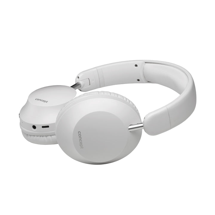 Concept SoundJoy vezeték nélküli fülhallgató, akár 45 óra lejátszási idő, Bluetooth 6.0, gyorstöltés, aktív zajszűrés 18dB-ig, fehér, HS4081
