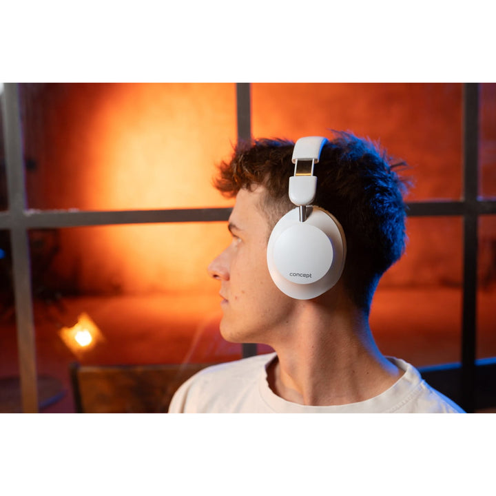 Concept SoundJoy vezeték nélküli fülhallgató, akár 45 óra lejátszási idő, Bluetooth 6.0, gyorstöltés, aktív zajszűrés 18dB-ig, fehér, HS4081