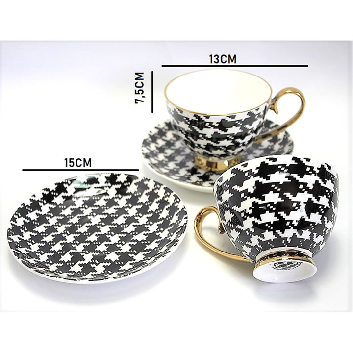Eszpresszó csészék 2+2 Pepite Gold Accents Porcelán, Queen Isabel