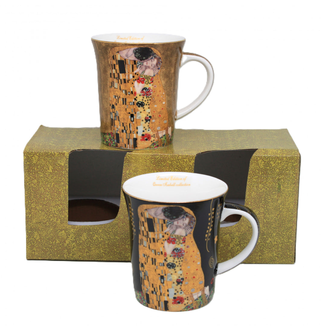 Gustav Klimt Kiss bögrék fekete és barna 400ml, Isabel királynő