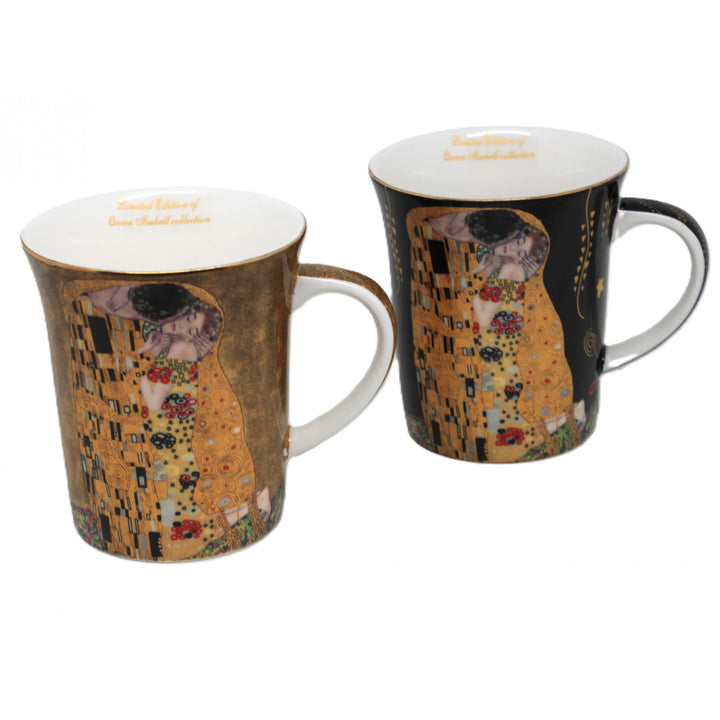 Gustav Klimt Kiss bögrék fekete és barna 400ml, Isabel királynő