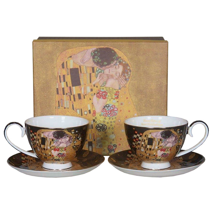 2 db Isabell királynő porcelán csésze, Klimt csók motívum, 250ml, W8KL356-22383