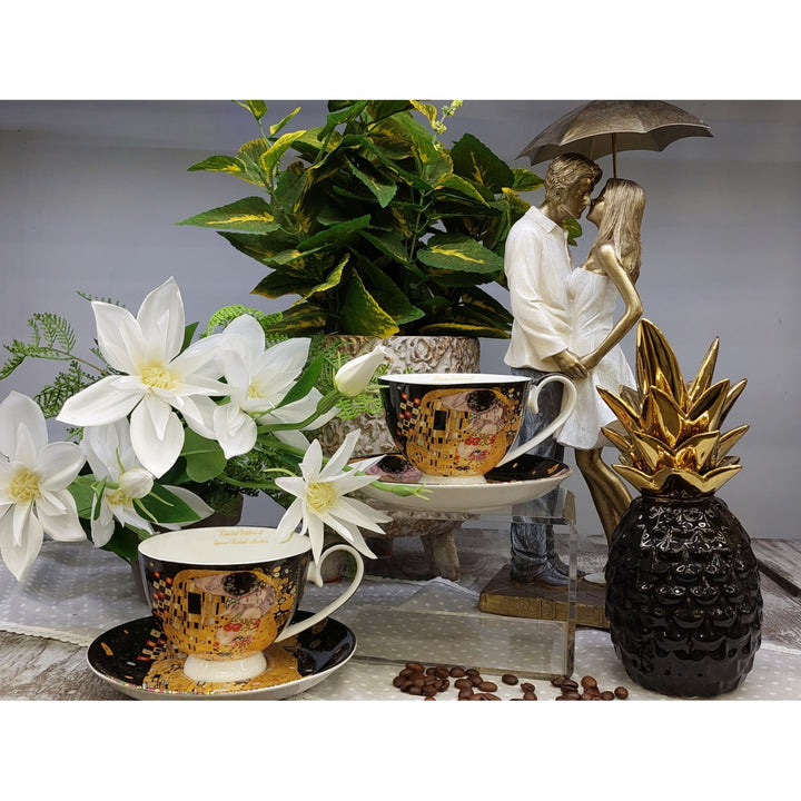 2 db Isabell királynő porcelán csésze, Klimt csók motívum, 250ml, W8KL356-22383