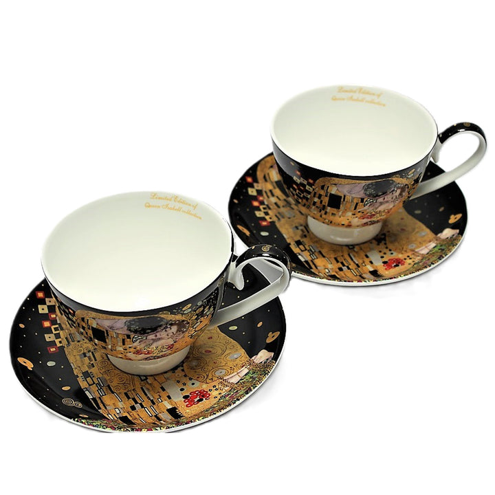 2 db Isabell királynő porcelán csésze, Klimt csók motívum, 250ml, W8KL356-22383