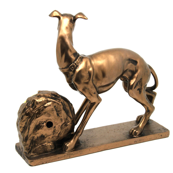 Kutya figura, táblázat, óra, bronz dekoratív szobor, Isabel királynő