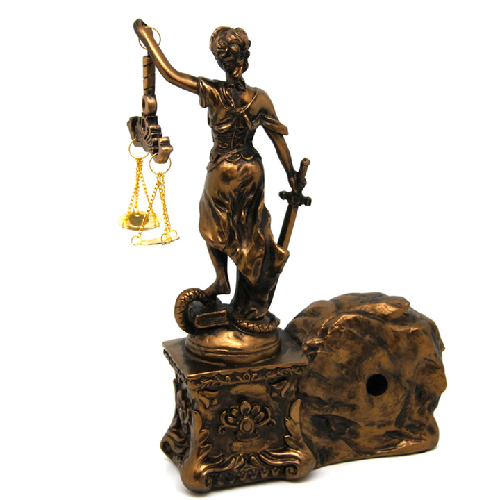 Themisz figura mérleggel és karddal, óra, bronz díszítés, Isabella királynő