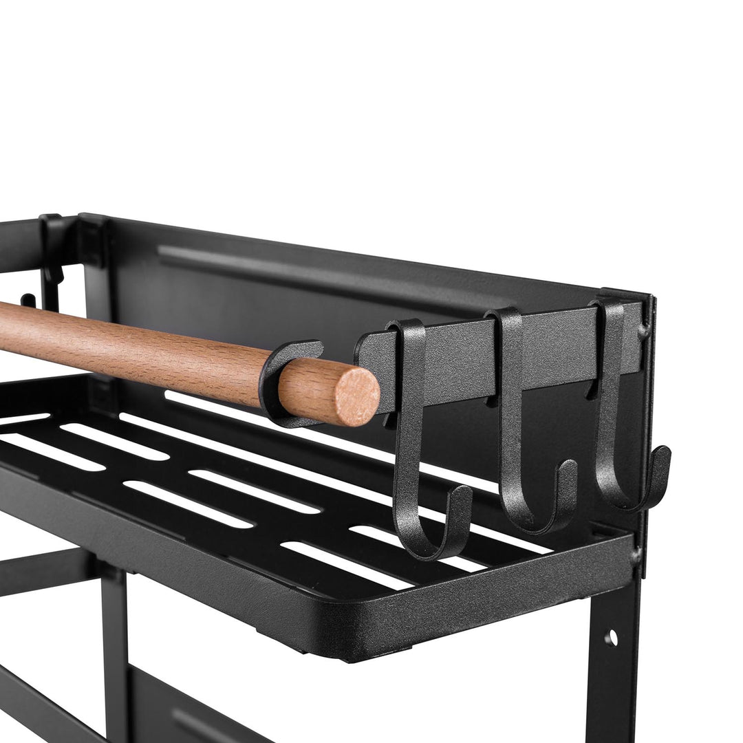 Maclean mágneses polc hűtőszekrényhez/mosógéphez, fekete, 12kg max, MC-910, 2 db