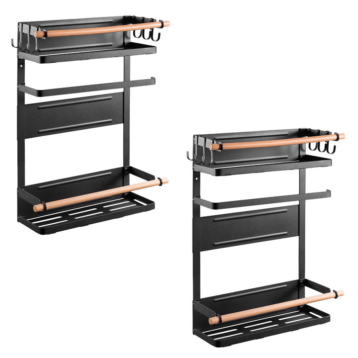 Maclean mágneses polc hűtőszekrényhez/mosógéphez, fekete, 12kg max, MC-910, 2 db