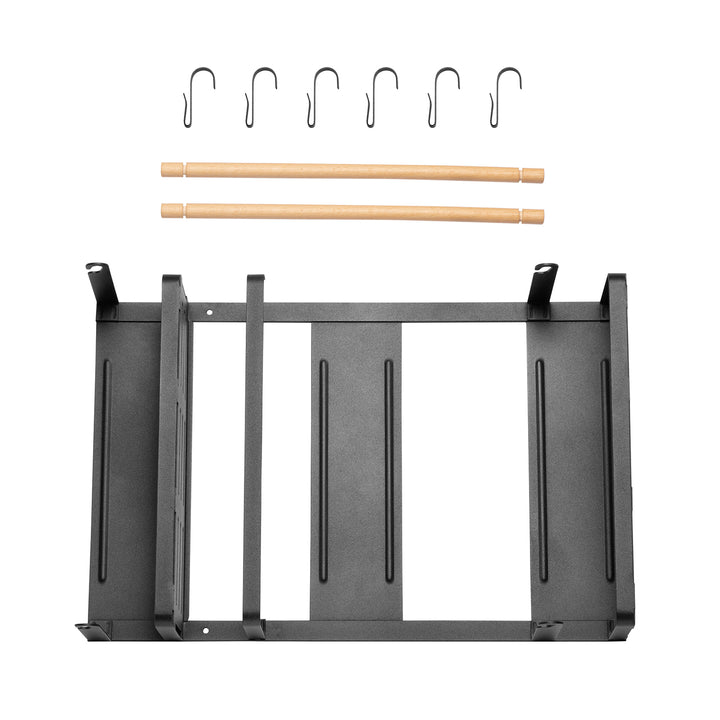 Maclean mágneses polc hűtőszekrényhez/mosógéphez, fekete, 12kg max, MC-910, 4 db