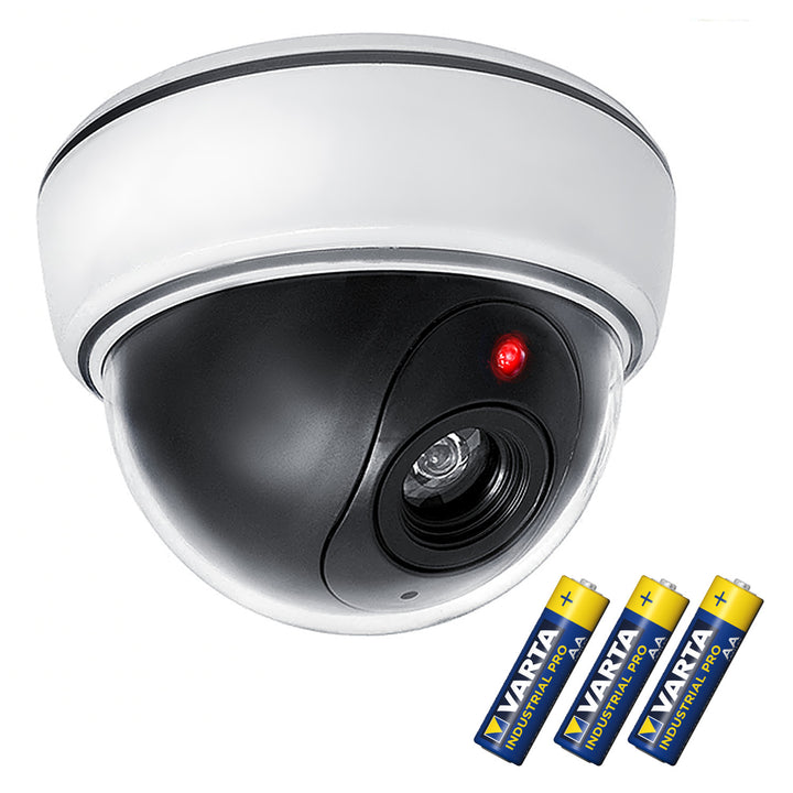 DC2300 dóm kamera dummy villogó LED-del + 3x AA elem Varta Industrial