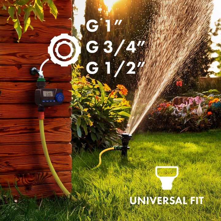 GreenBlue elektronikus öntözésvezérlő, programozó, tápegység 2x1.5V AA, GB390 + 2x Varta Industrial alkáli AA elem