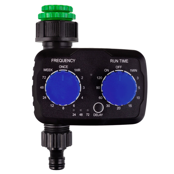 GreenBlue elektronikus öntözésvezérlő, programozó, tápegység 2x 1,5V AA, GB391 + 2x Varta Industrial alkáli AA elemek