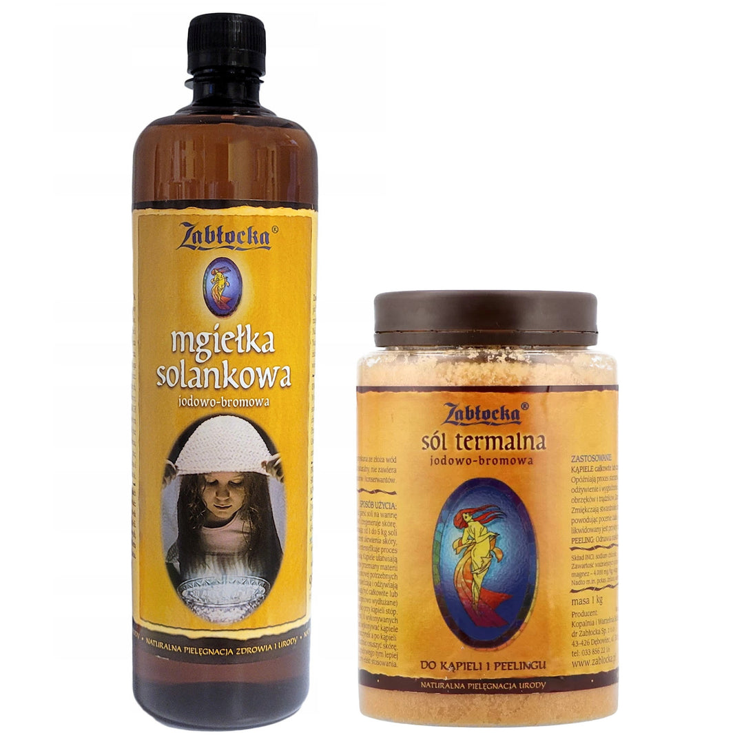 Zablocka sóköd 950ml + Termál jódos-brómos só, Zablocka - fürdéshez és súroláshoz, 1 kg