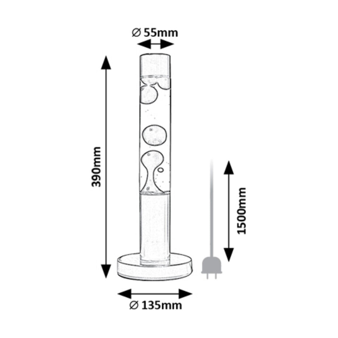 Rabalux LED láva lámpa, 25W, 3000 K, sárga, Lavastic