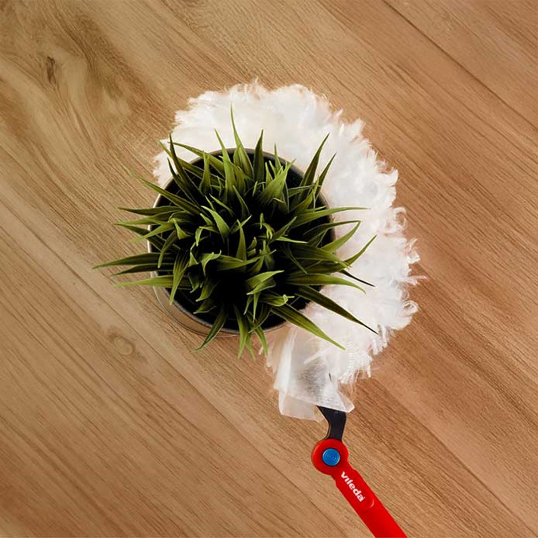 Vileda Flex&Catch portörlő seprű, hosszú nyéllel, 1 utántöltővel, csúszásgátló, rugalmas fejjel, 179434