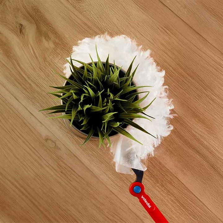 Vileda Flex&Catch portörlő seprű, hosszú nyéllel, 1 utántöltővel, csúszásgátló, rugalmas fejjel, 179434