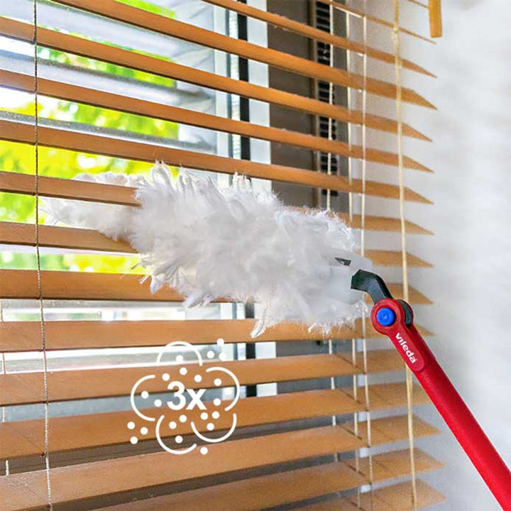 Vileda Flex&Catch portörlő seprű, hosszú nyéllel, 1 utántöltővel, csúszásgátló, rugalmas fejjel, 179434