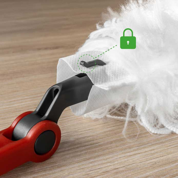 Vileda Flex&Catch portörlő seprű, hosszú nyéllel, 1 utántöltővel, csúszásgátló, rugalmas fejjel, 179434