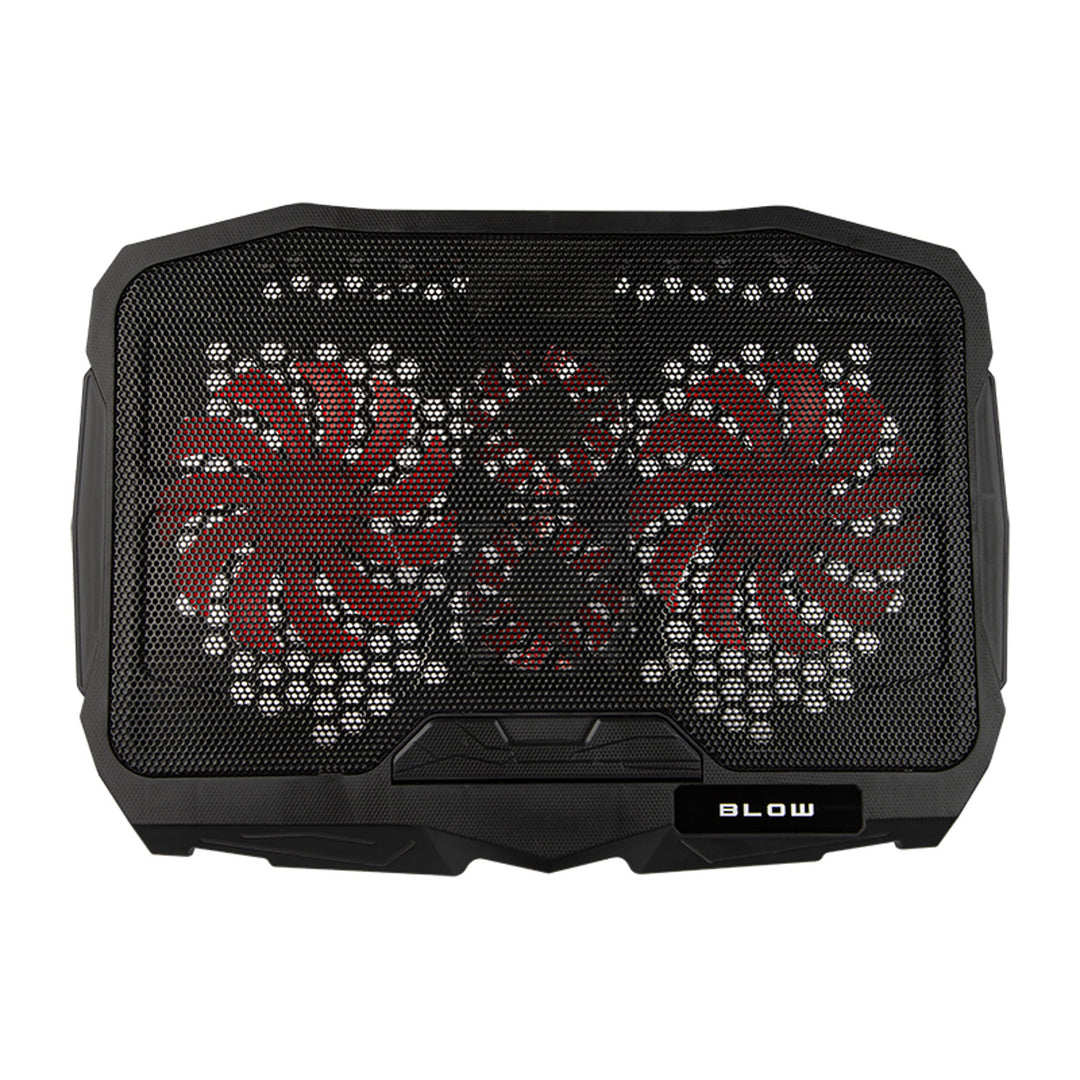 Blow Hurricane laptop hűtőállvány, négy ventilátor, piros megvilágítás, beépített USB hub
