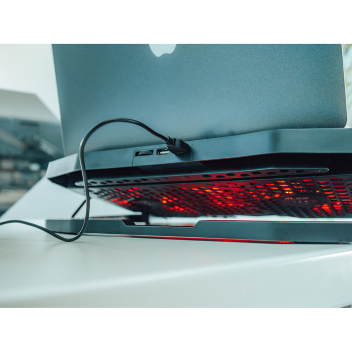 Blow Hurricane laptop hűtőállvány, négy ventilátor, piros megvilágítás, beépített USB hub