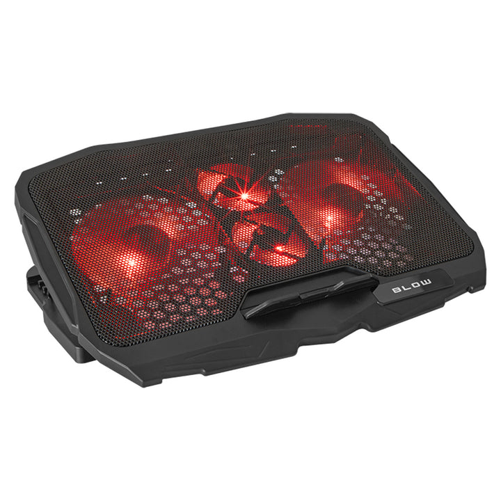 Blow Hurricane laptop hűtőállvány, négy ventilátor, piros megvilágítás, beépített USB hub