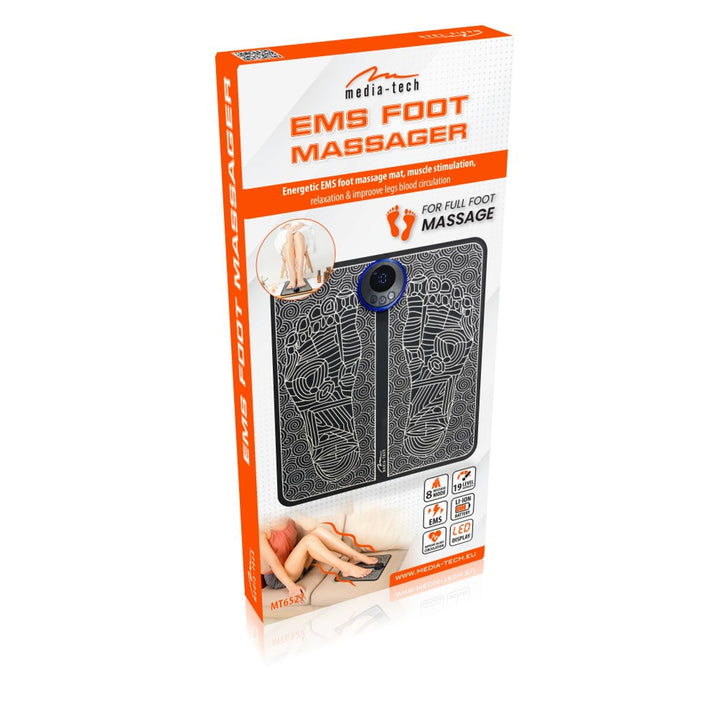 Media-Tech talpmasszírozó készülék, EMS elektrostimulációs masszázs, 8 üzemmód, 19 intenzitási szint, MT6527
