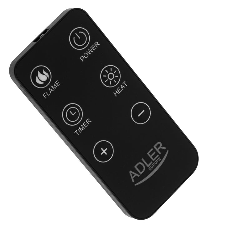 LED elektromos kandalló távirányítóval, 2 fűtési teljesítmény 1000W/2000W, termosztát, Adler AD 7755