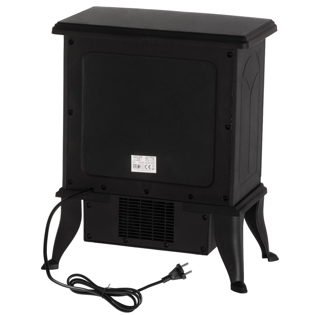 Adler elektromos kandalló, 2 fűtési fokozat, max. teljesítmény 1800W, termosztát, 3D lánghatás, AD 7754