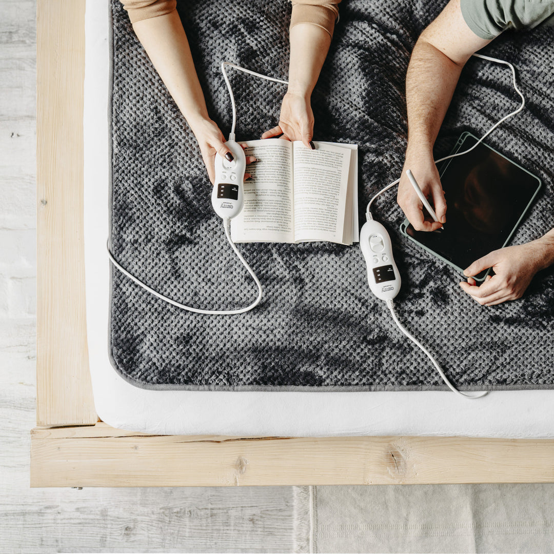 Camry elektromos takaró, 2 személyre, méretek 150x160cm, 8 fűtési fokozat, teljesítmény 2 x 60W, szürke, CR 7417